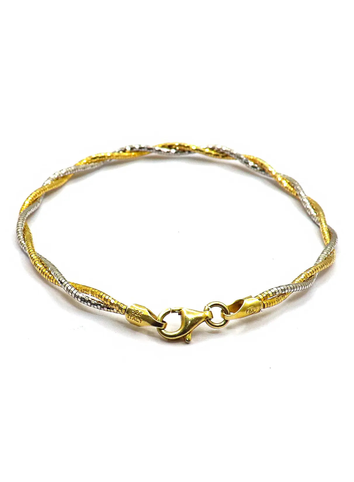 Italian Silver and Gold Plated Chains Designer Bracelet Jewelry - VJewels