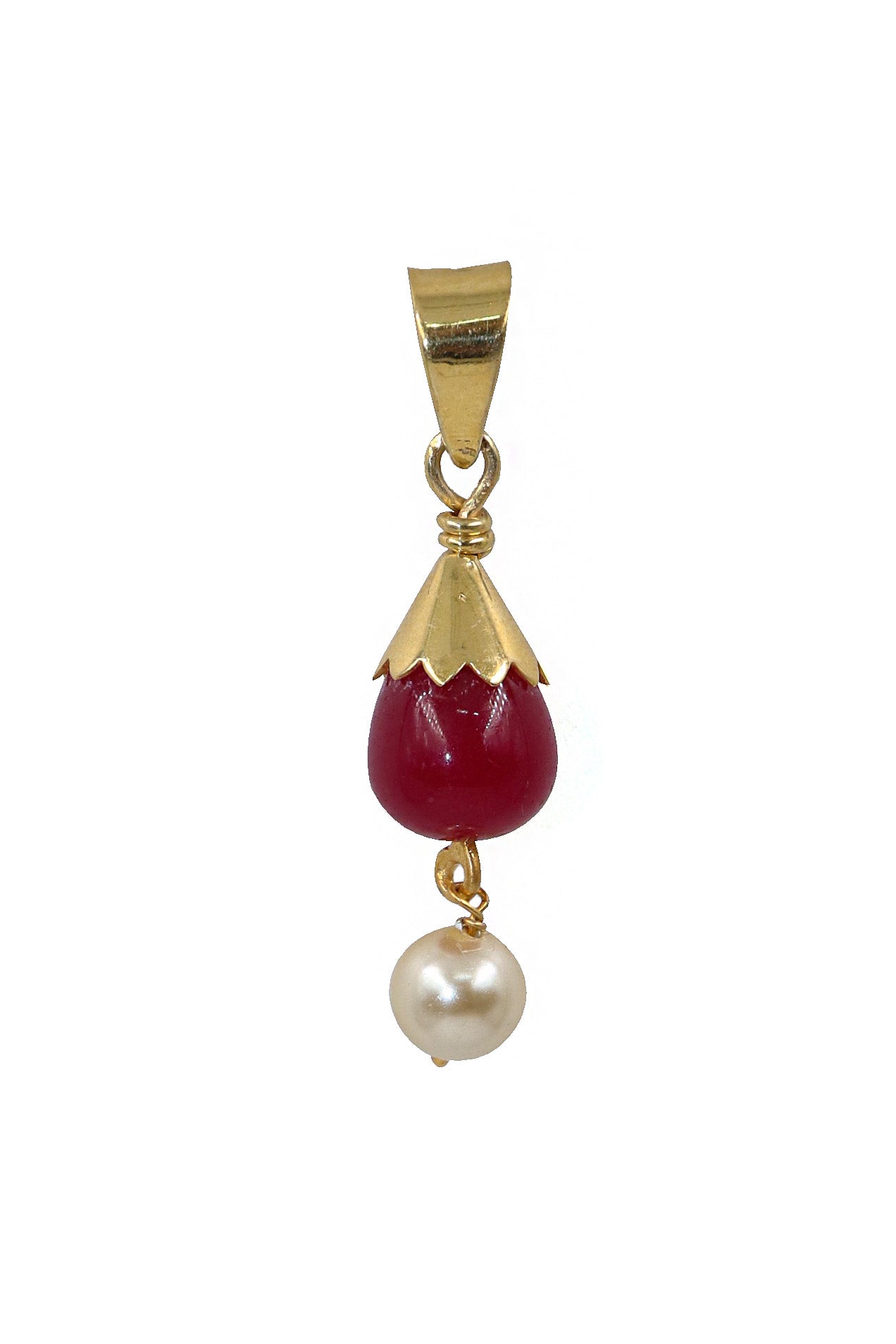 Pearl With Semi Precious Gemstone Necklace Set Gold Plated Jewelry