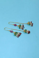 Golden Emerald & Pearl Glimmer Earring