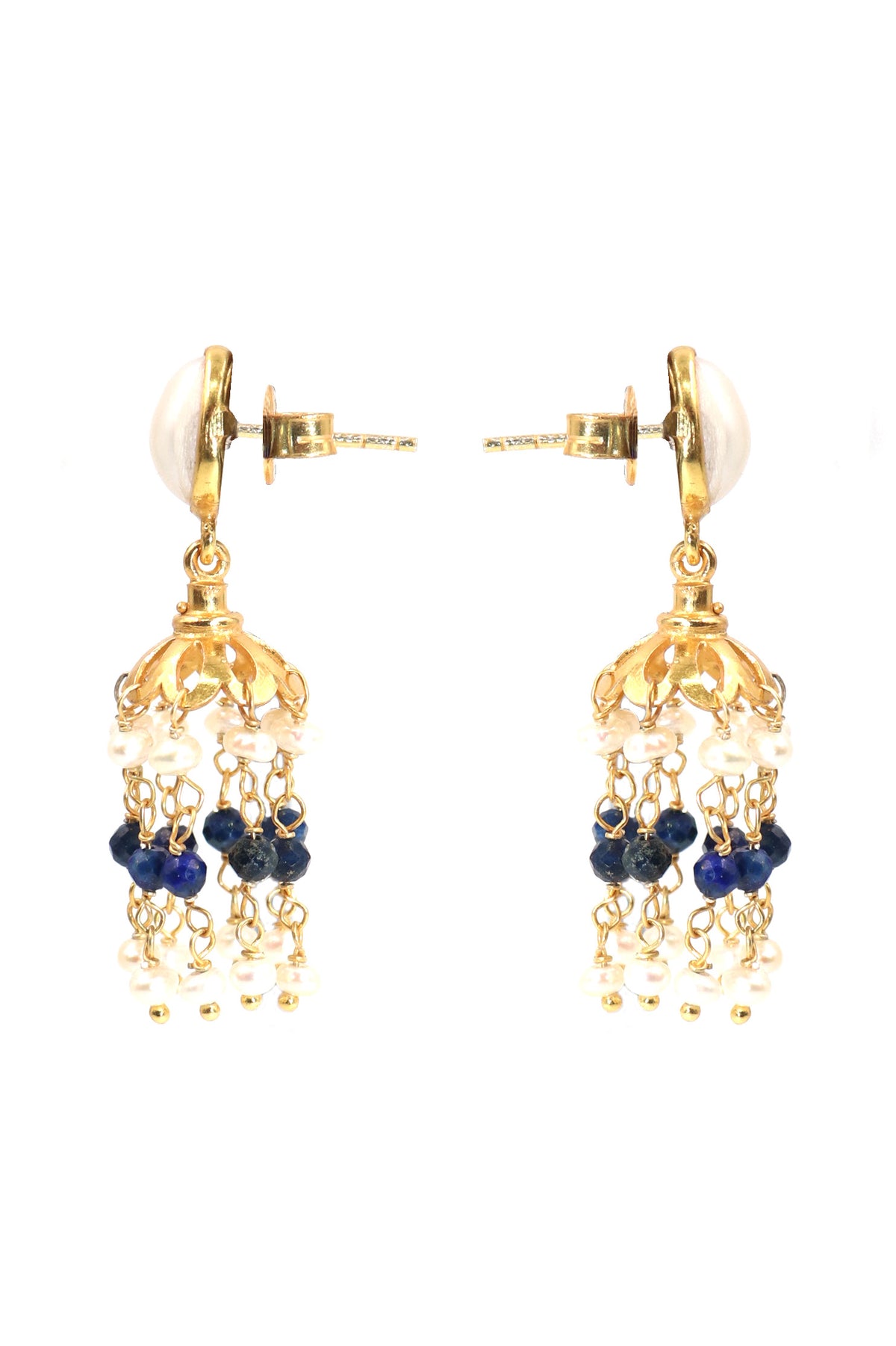 Golden Pearl Dazzle Earring