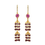 Golden Ruby Enchant Earring
