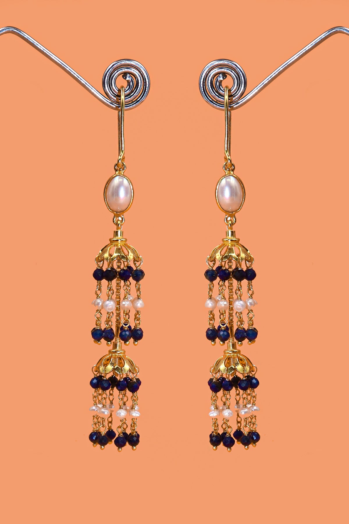 Golden Pearl Royal Earring