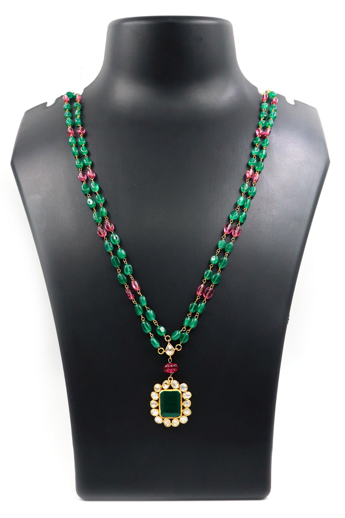 Golden Moissanite & Beaded Zenith Necklace