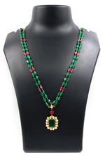 Golden Moissanite & Beaded Zenith Necklace