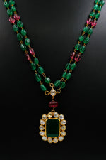 Golden Moissanite & Beaded Zenith Necklace