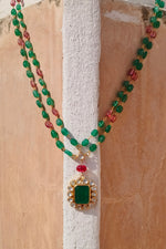 Golden Moissanite & Beaded Zenith Necklace