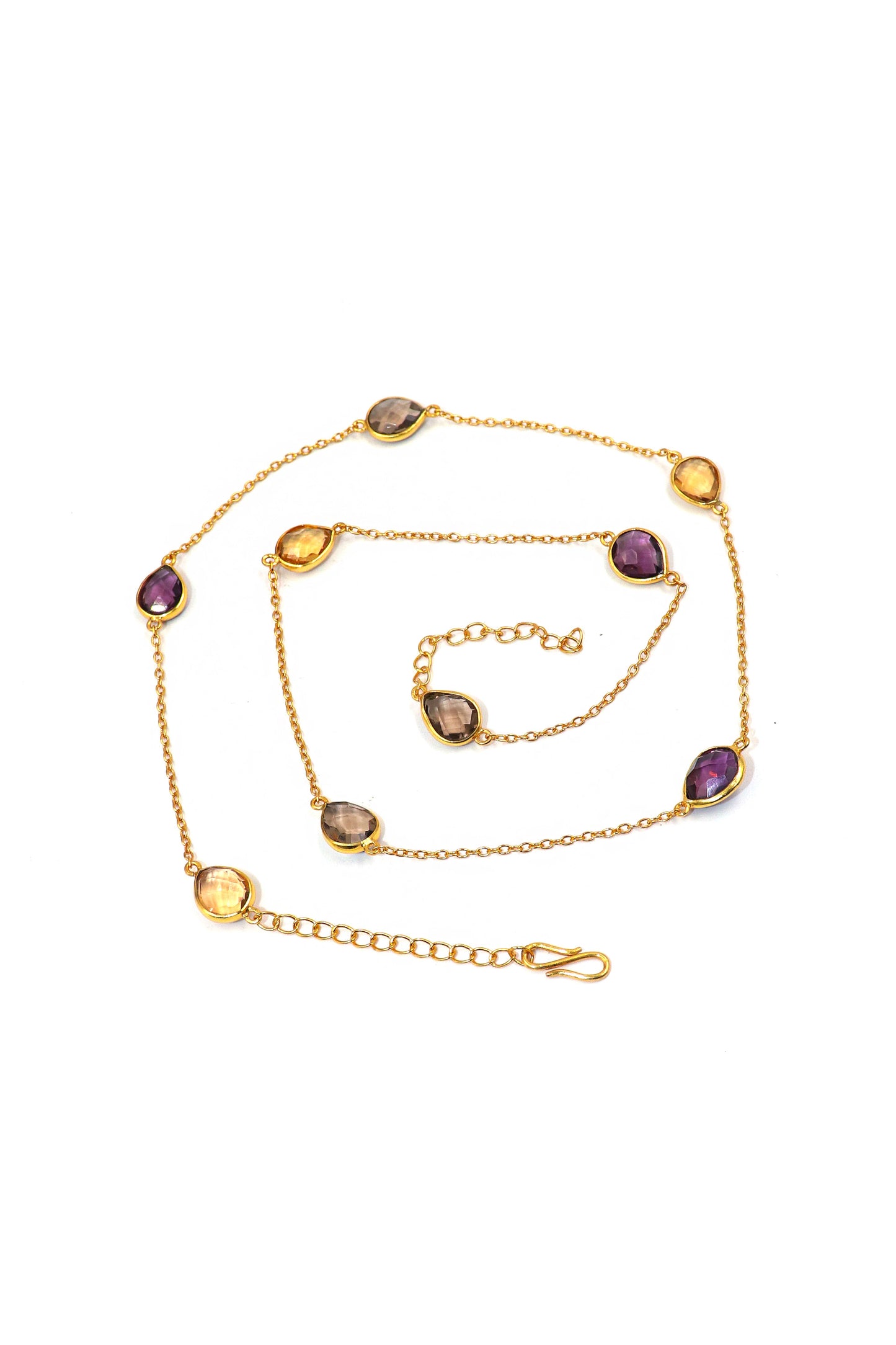 Multi gemstone Chain Necklace Fancy Jewelry for Girls