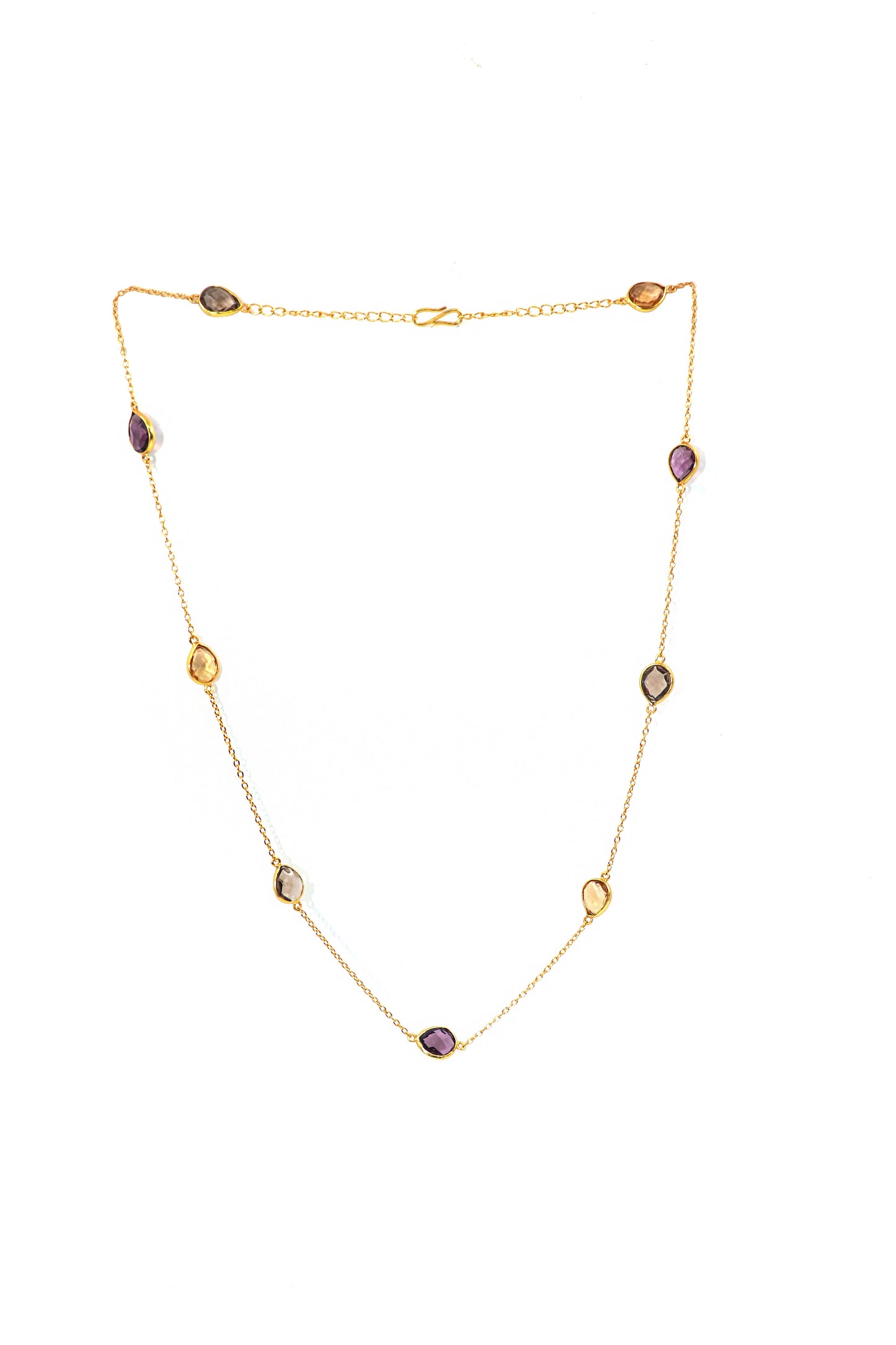 Multi gemstone Chain Necklace Fancy Jewelry for Girls