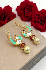Golden Moissanite & Pearl Celestial Earring