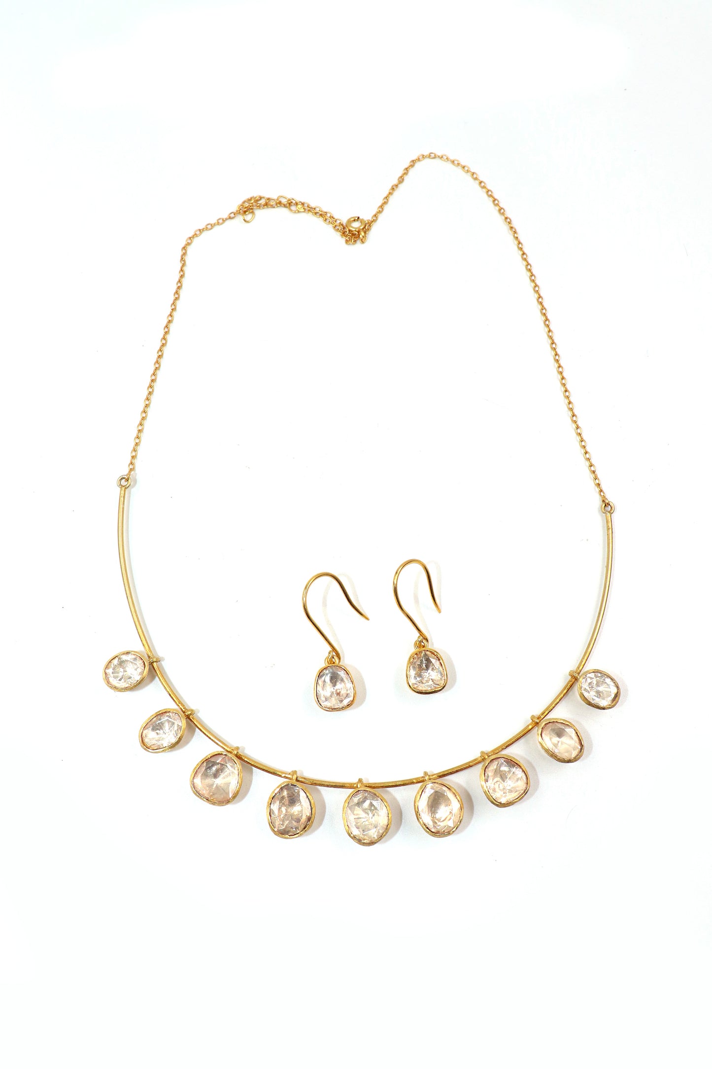 Gold Plated Moissanite gemstone Necklace Jewelry