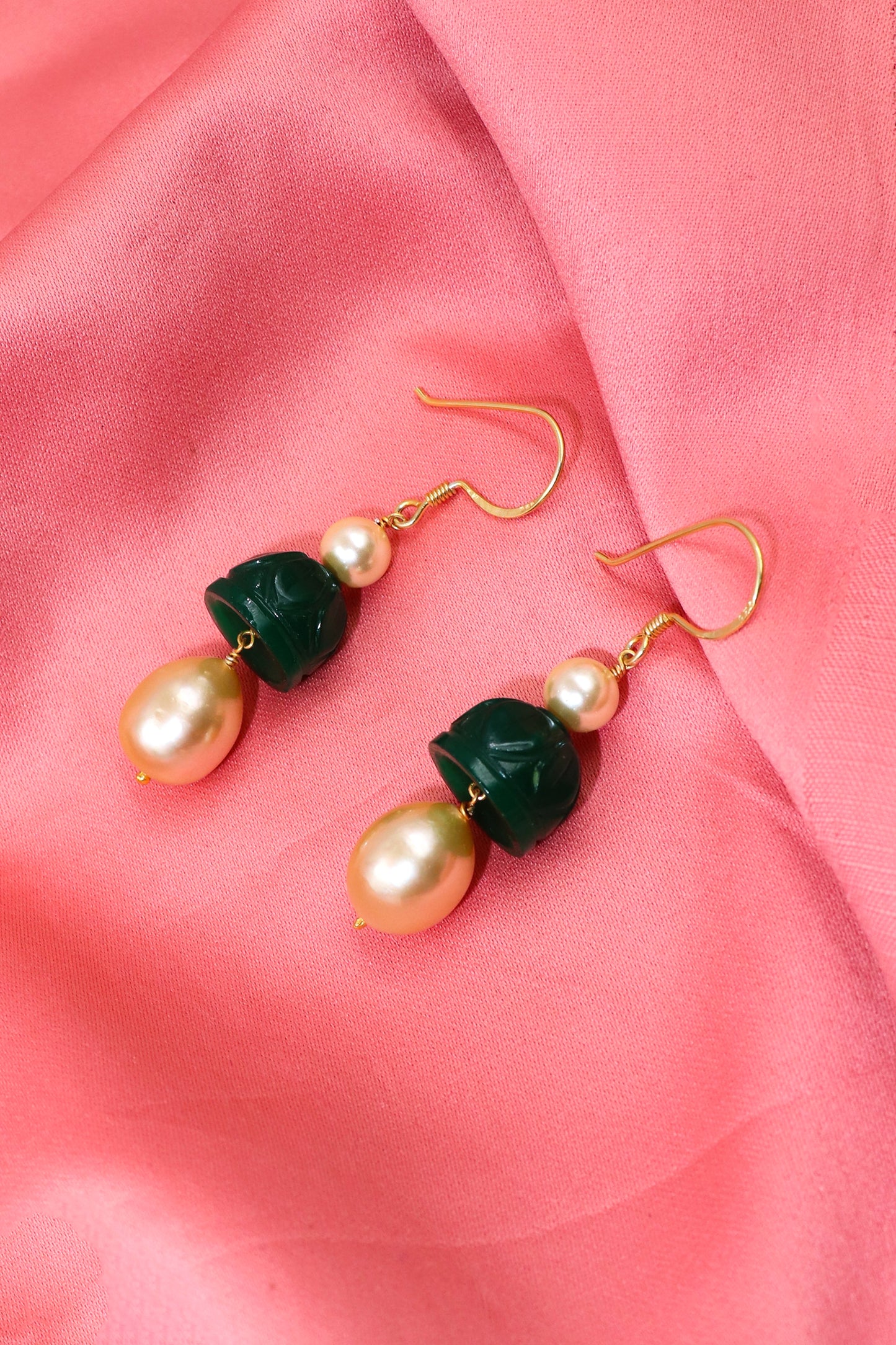 Handcrafted Carved Gemstone Earrings – Timeless Jewelry for Women