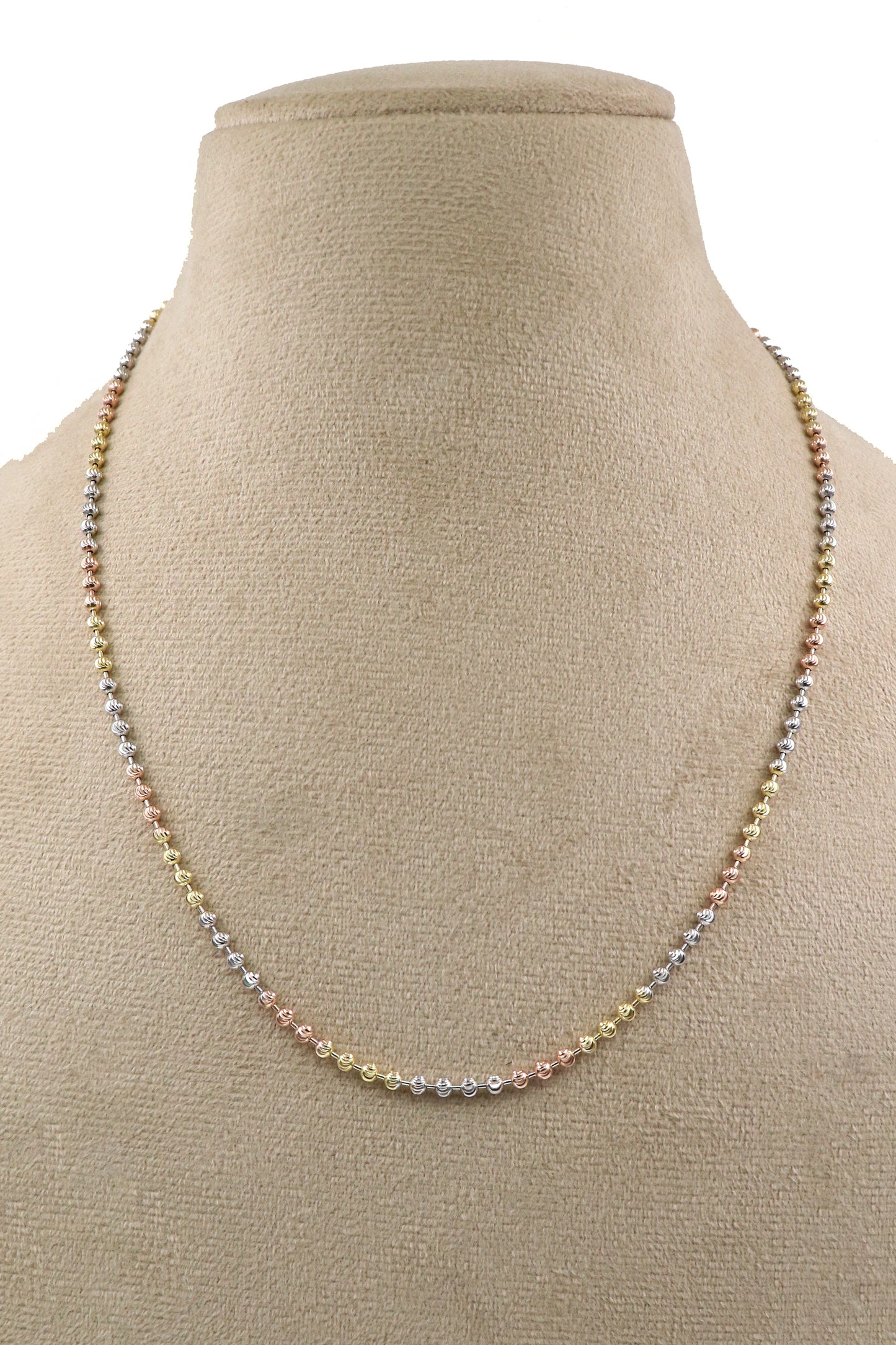 Multi-Plated Italian Chain Necklace in Gold and Silver Finish