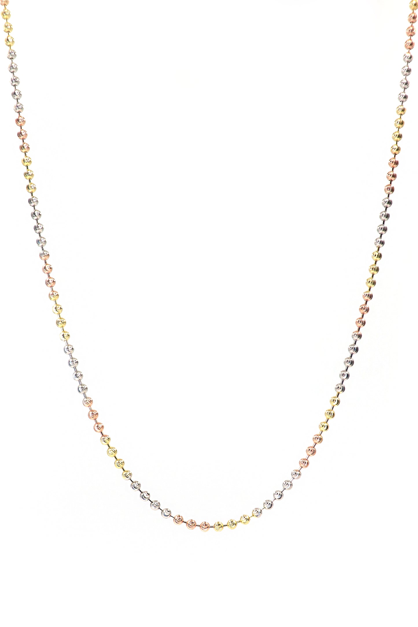 Multi-Plated Italian Chain Necklace in Gold and Silver Finish