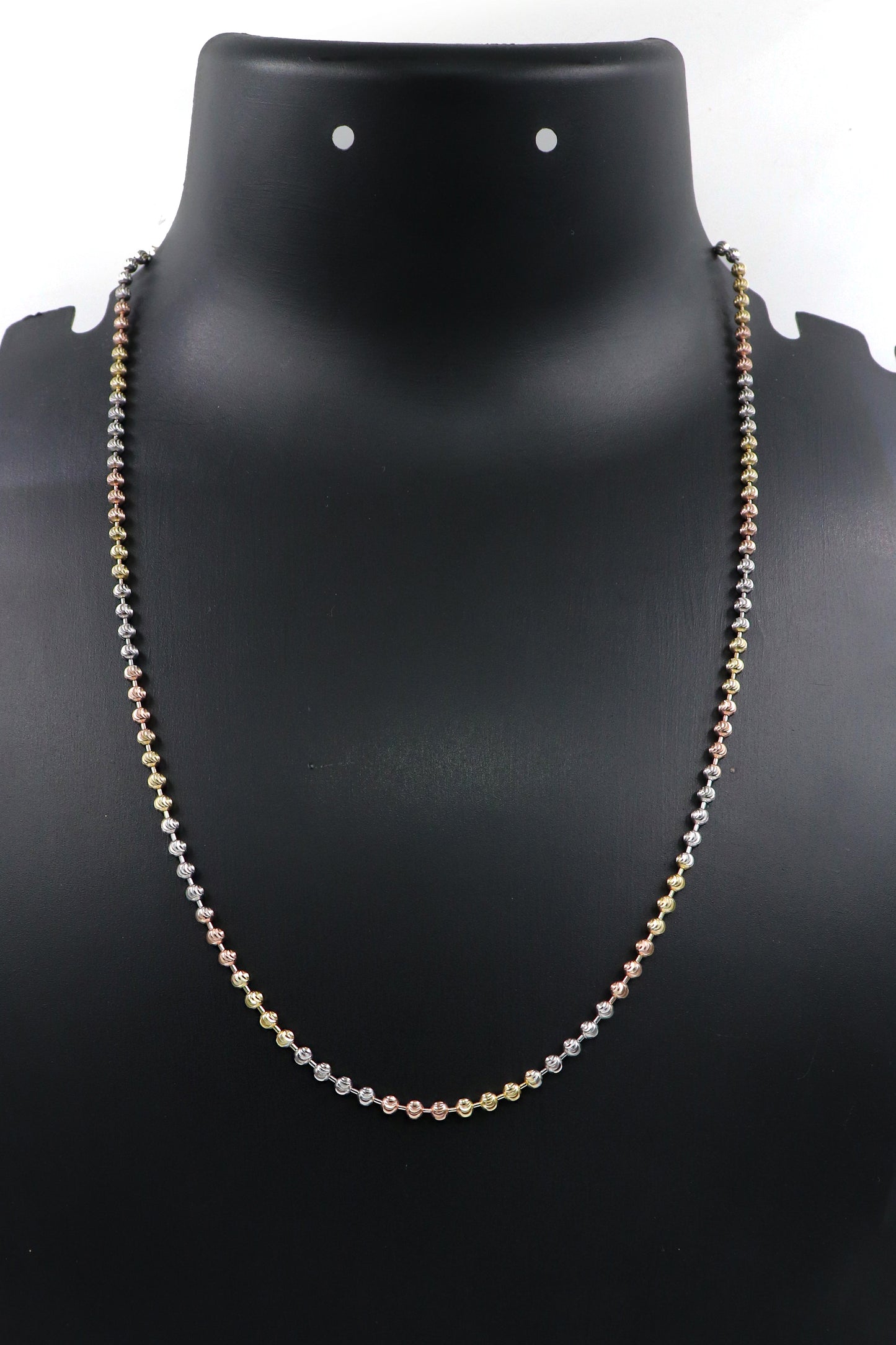 Multi-Plated Italian Chain Necklace in Gold and Silver Finish