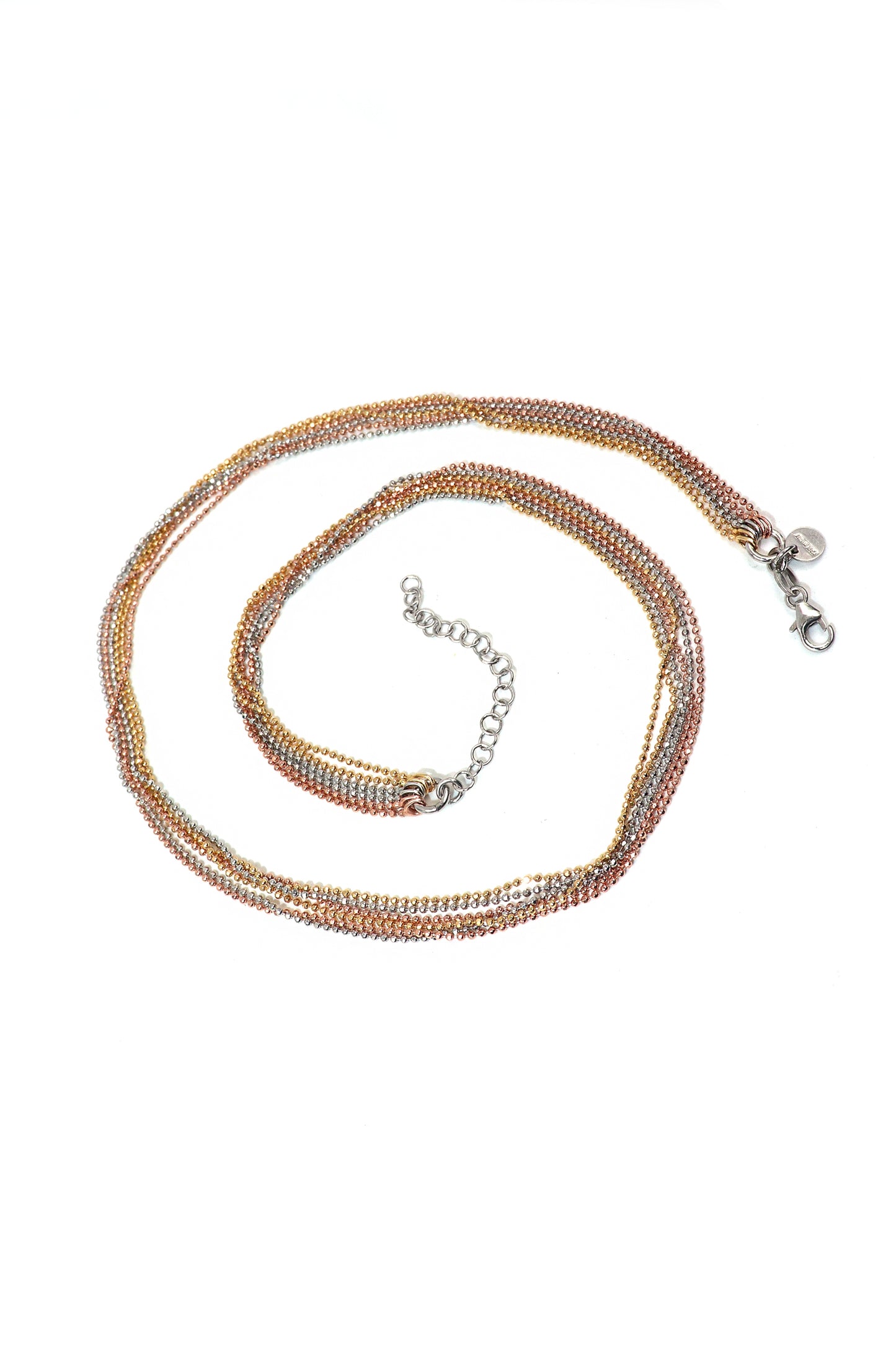 Multi-Plated Italian Beaded Chain Necklace A Versatile Statement Piece Jewelry