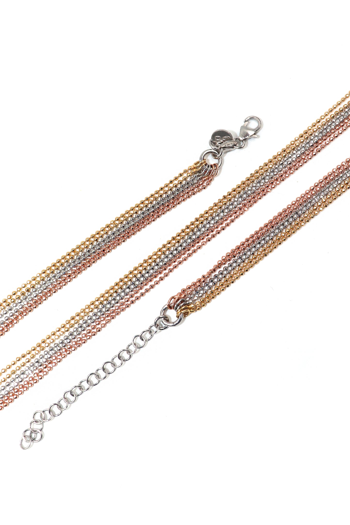 Multi-Plated Italian Beaded Chain Necklace A Versatile Statement Piece Jewelry