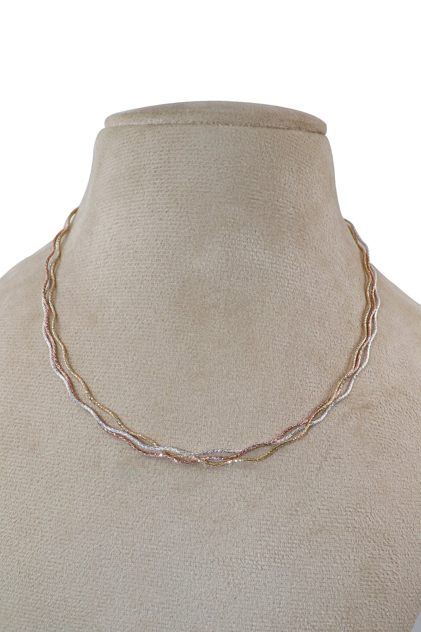 Multi-Tone Plated Italian Chain Necklace for Unique Jewelry Designs