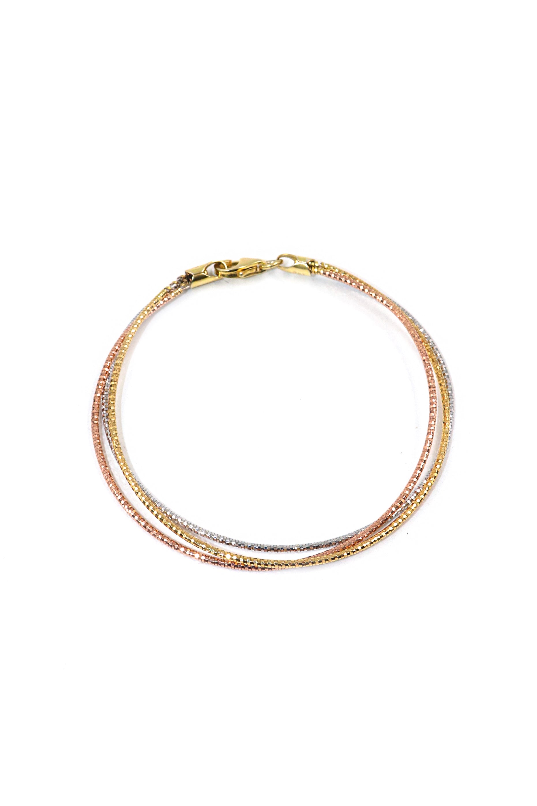 Gold-Plated Italian Chain Bracelet with Sleek and Stylish Design