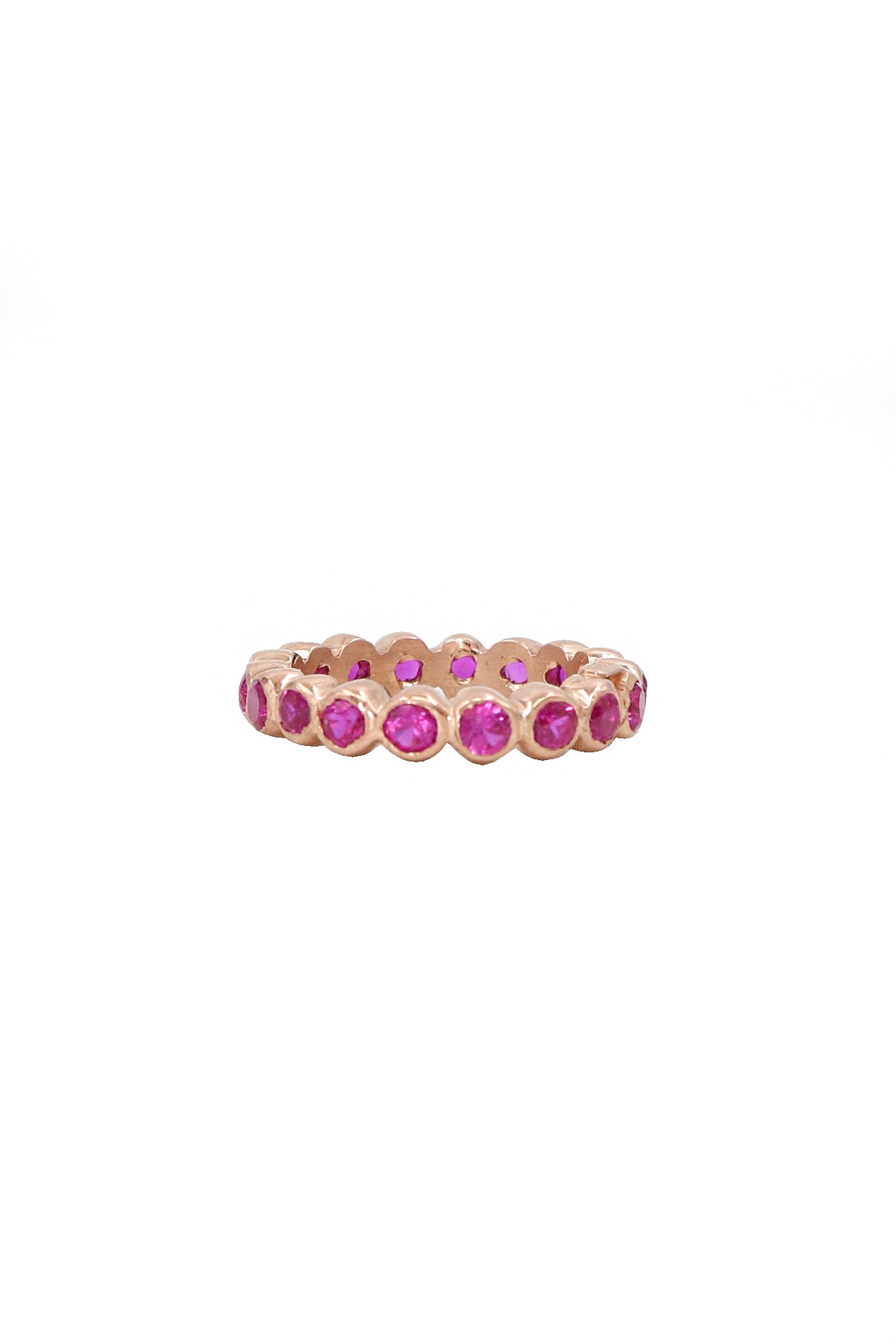 Rose Gold Plated Gemstone Daily Wear Ring Band