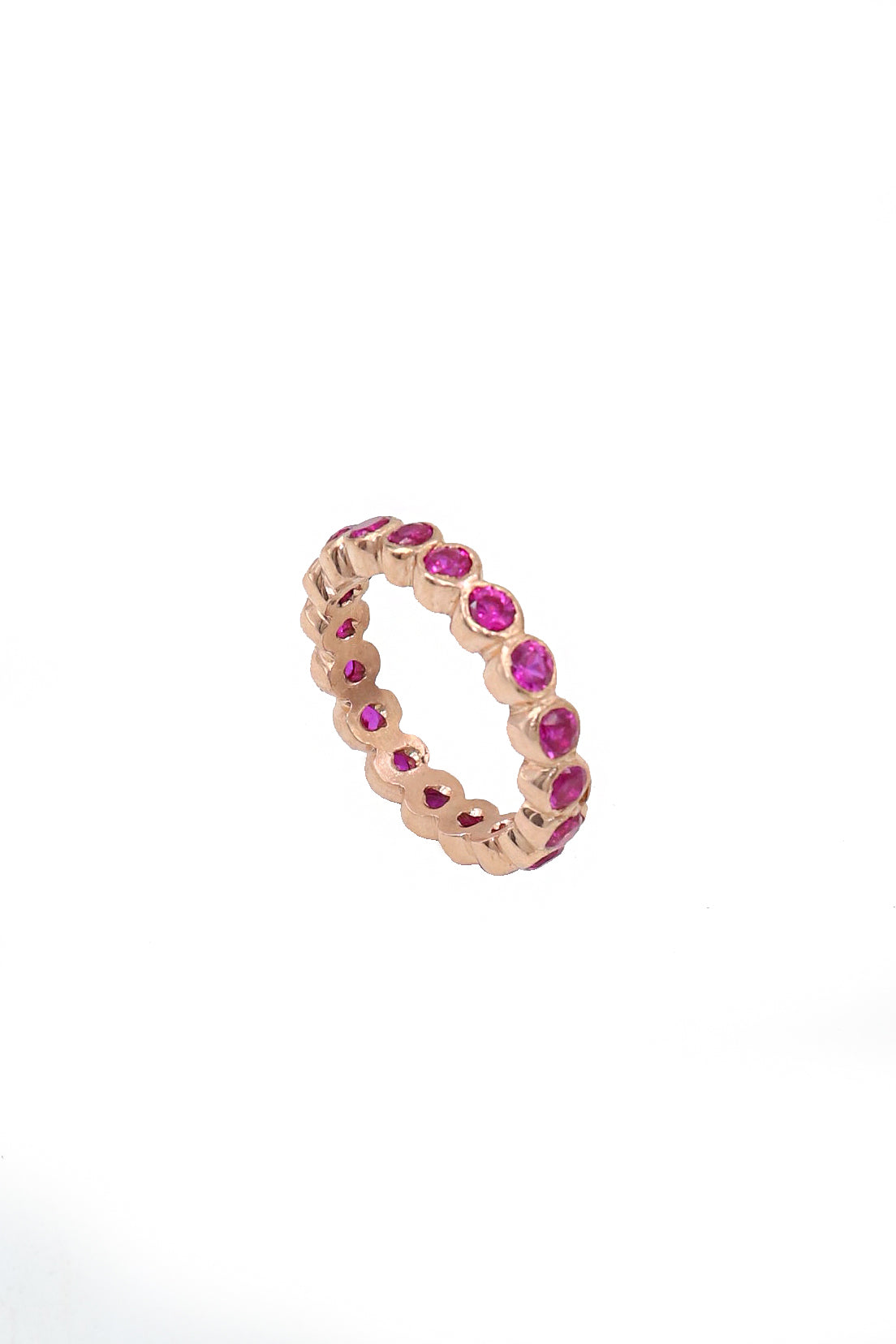 Rose Gold Plated Gemstone Daily Wear Ring Band