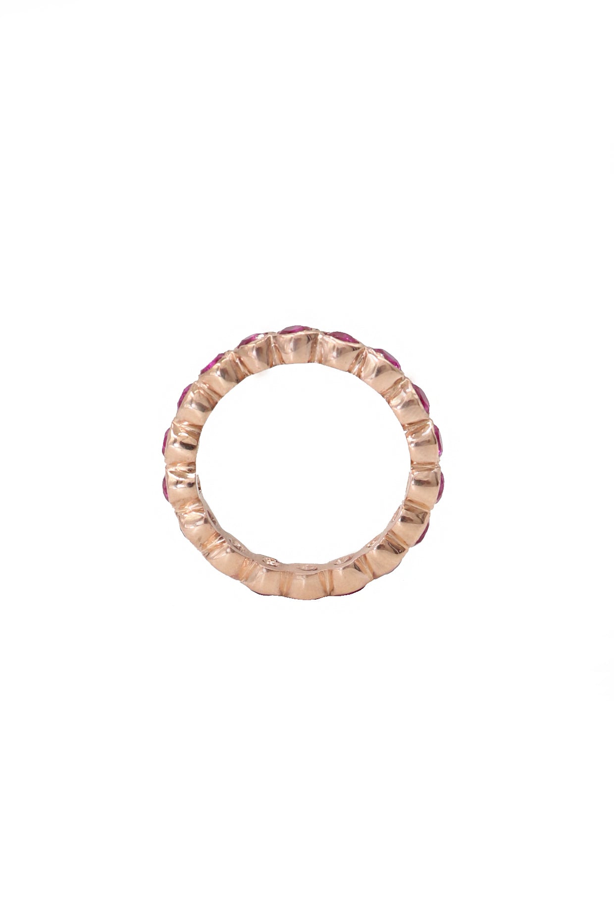 Rose Gold Plated Gemstone Daily Wear Ring Band