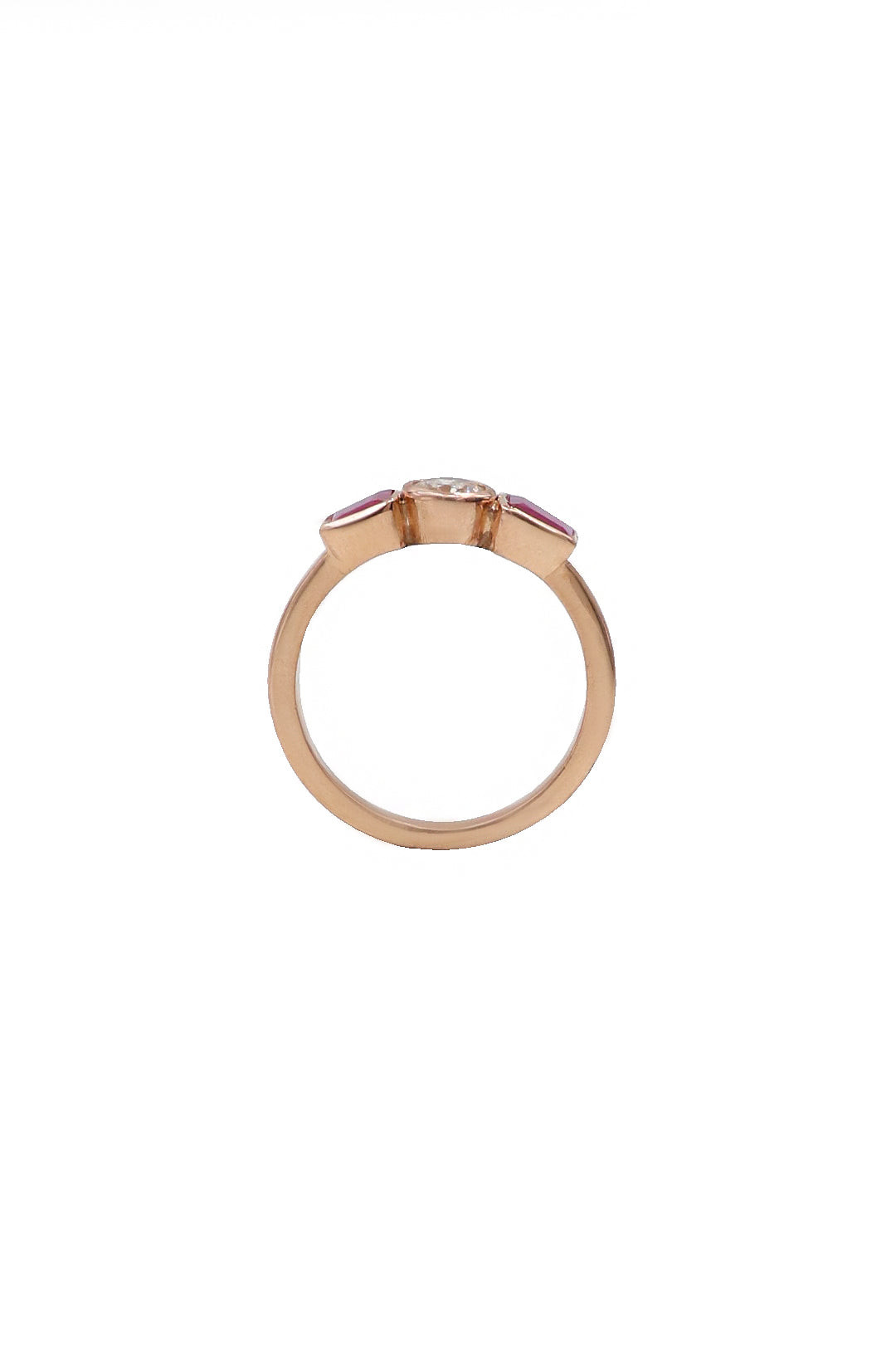 semi precious Gemstone Rose Gold Ring