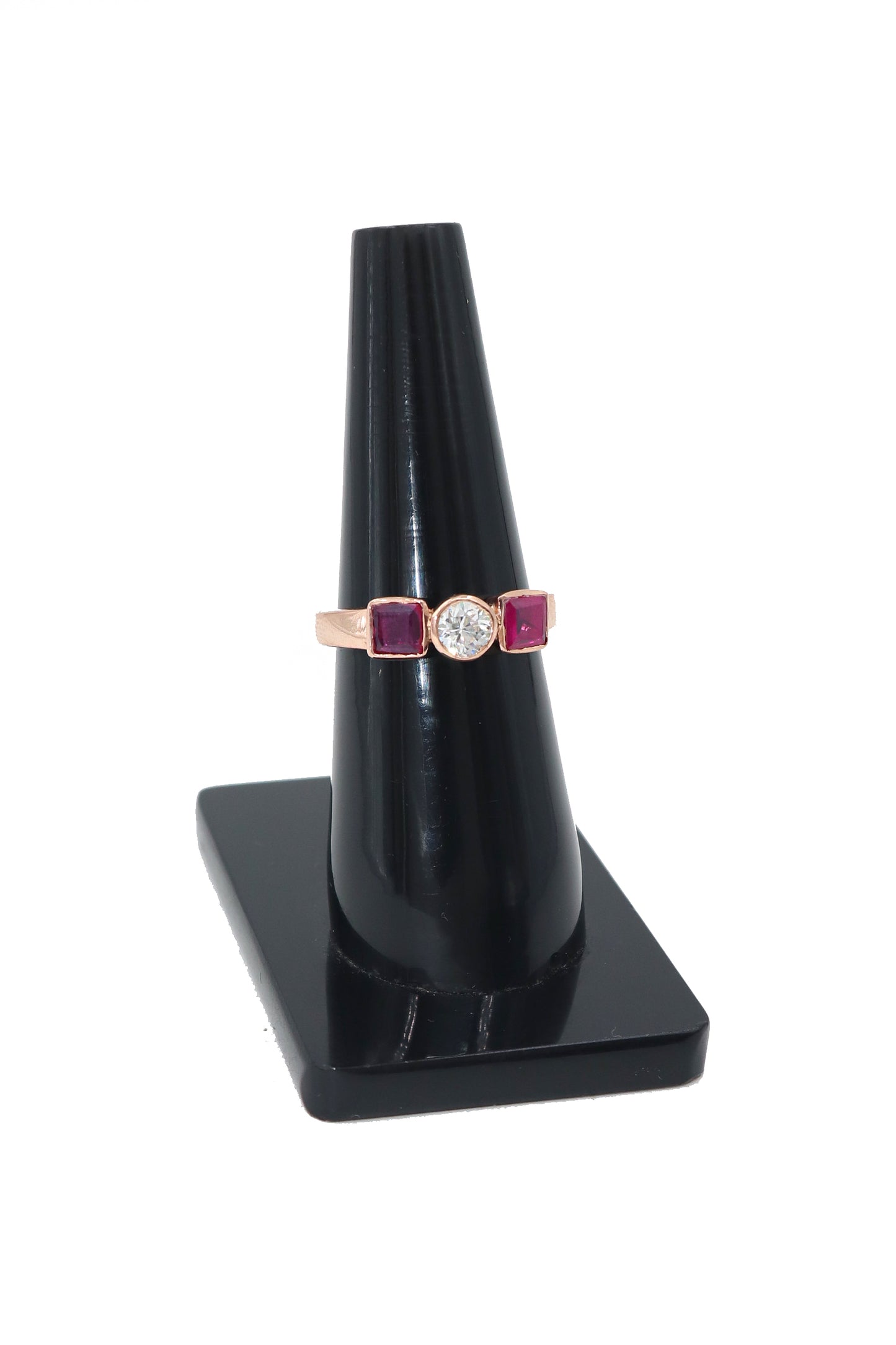 semi precious Gemstone Rose Gold Ring