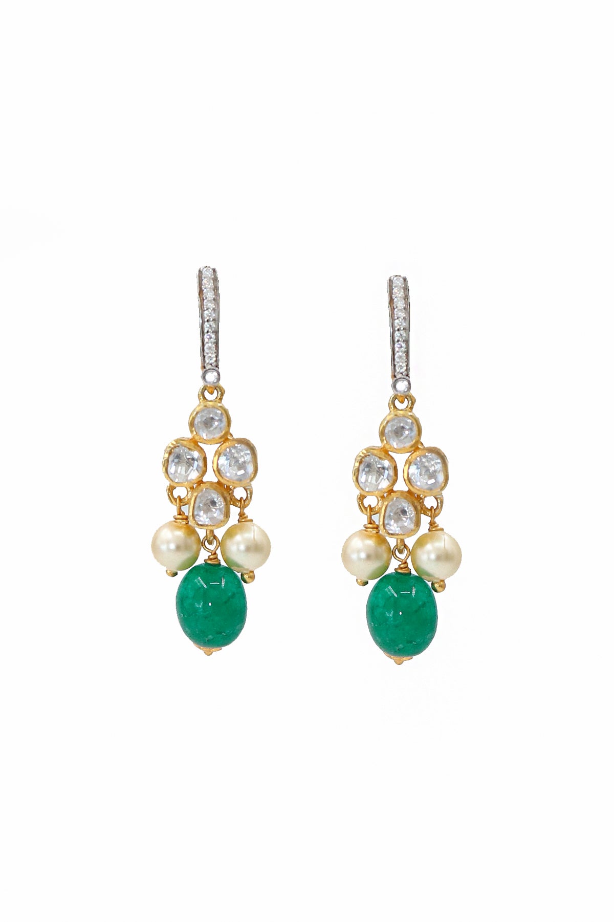 Moissanite & Pearl Infinity Earring