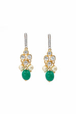 Moissanite & Pearl Infinity Earring