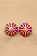 Golden Moissanite Eclipse Stud