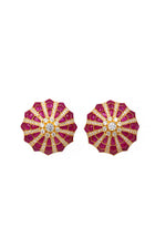 Golden Moissanite Eclipse Stud