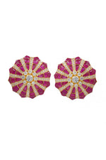 Golden Moissanite Eclipse Stud