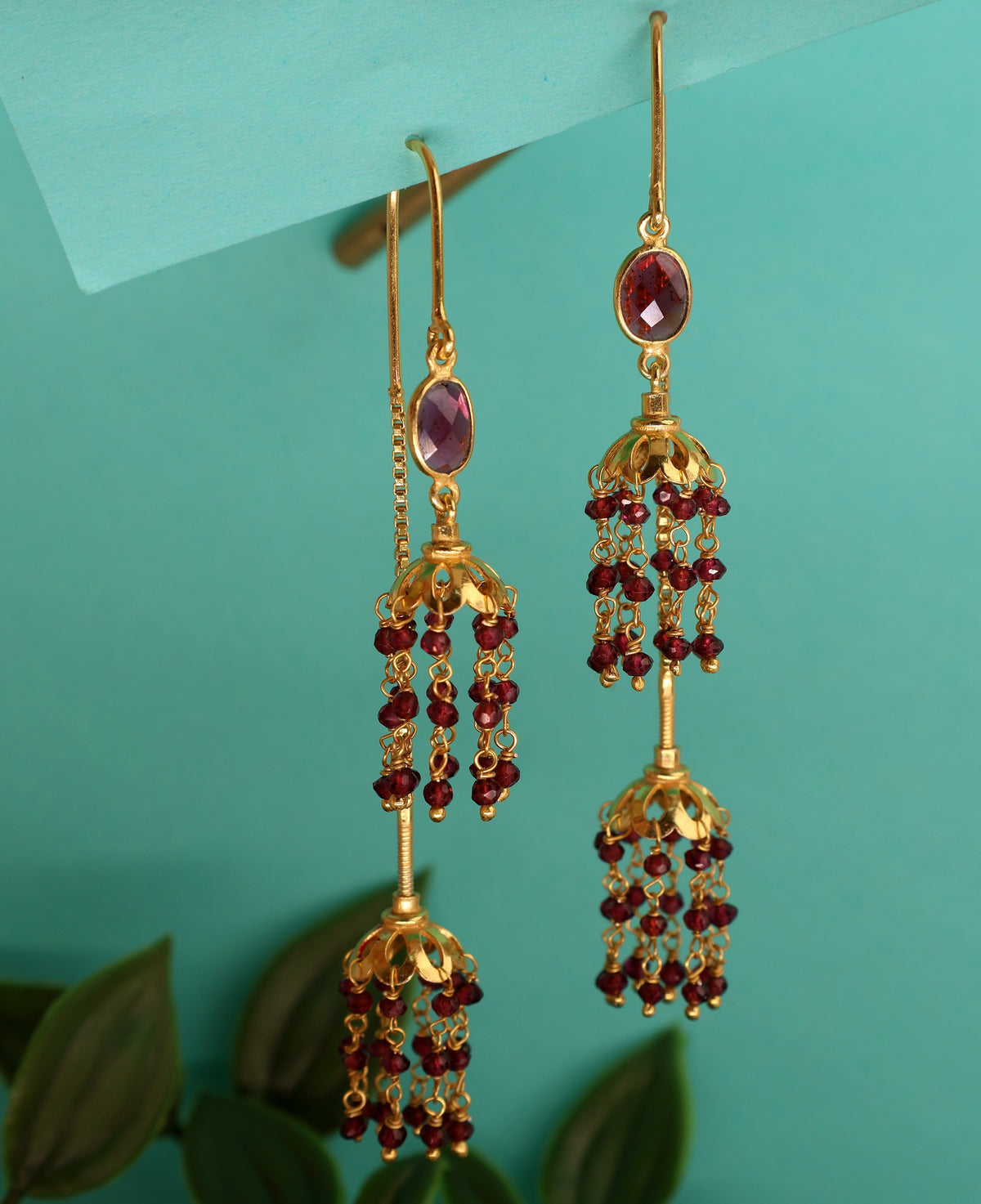Ruby Royalty Sui Dhaga Earring