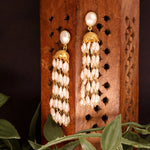Pearl Sovereign Gold Long Earring