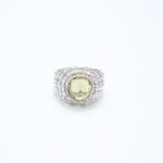 Radiant Lemon Quartz Solitaire Ring