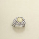 Radiant Lemon Quartz Solitaire Ring