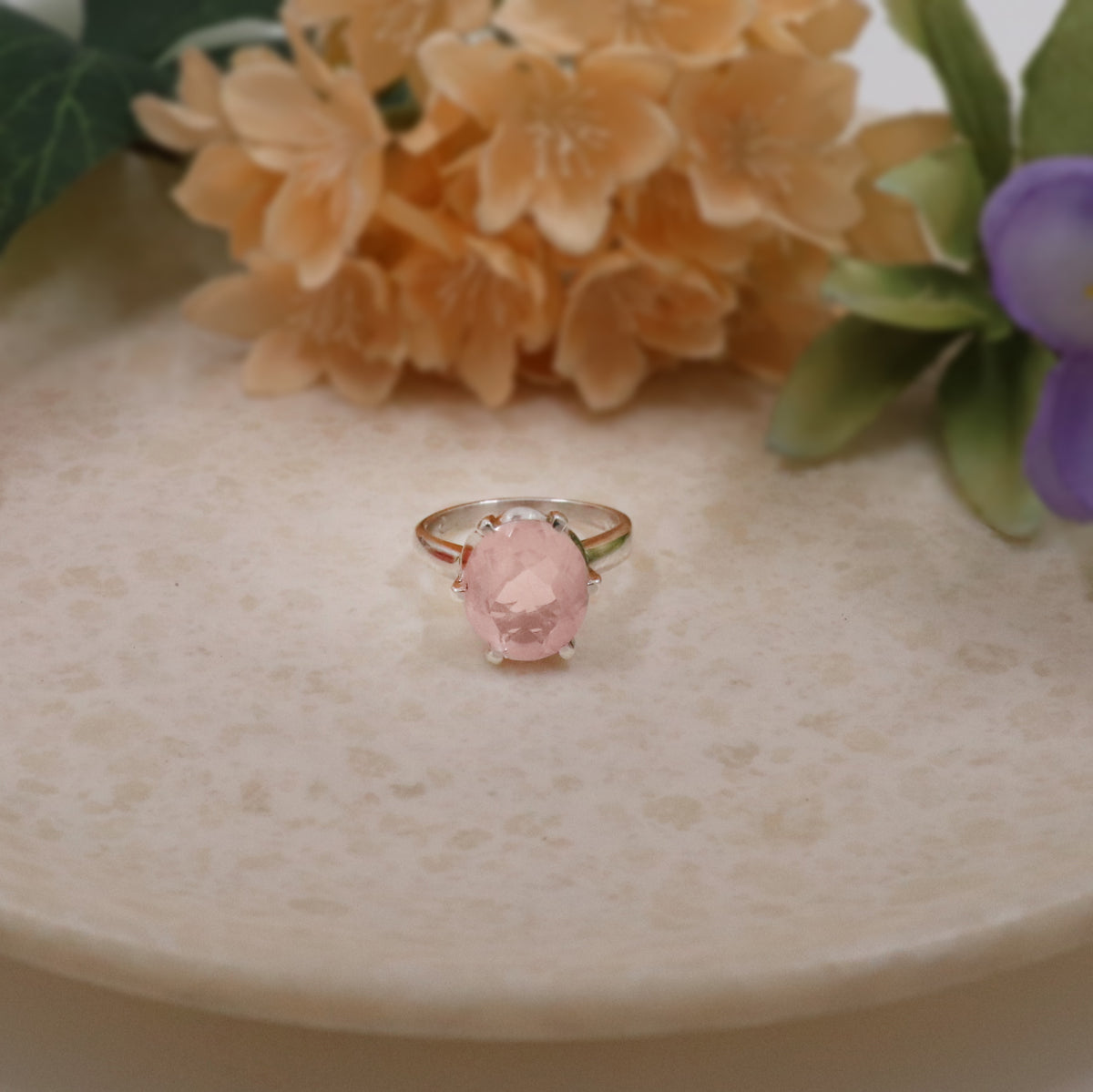 Classic Rose Quartz Ring