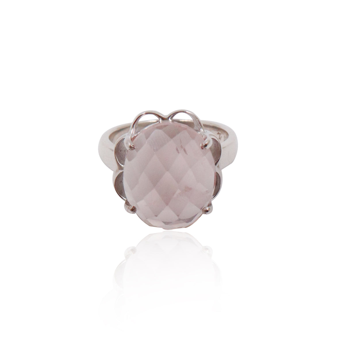 Blush Pink Rose Quartz Ring