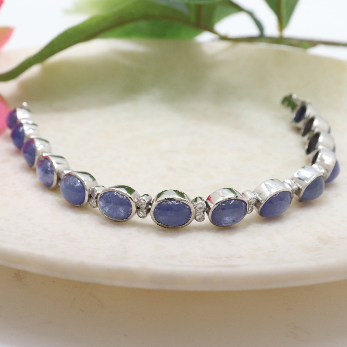 Exquisite Tanzanite & CZ Tennis Bracelet