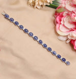 Exquisite Tanzanite & CZ Tennis Bracelet