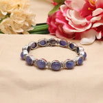Exquisite Tanzanite & CZ Tennis Bracelet