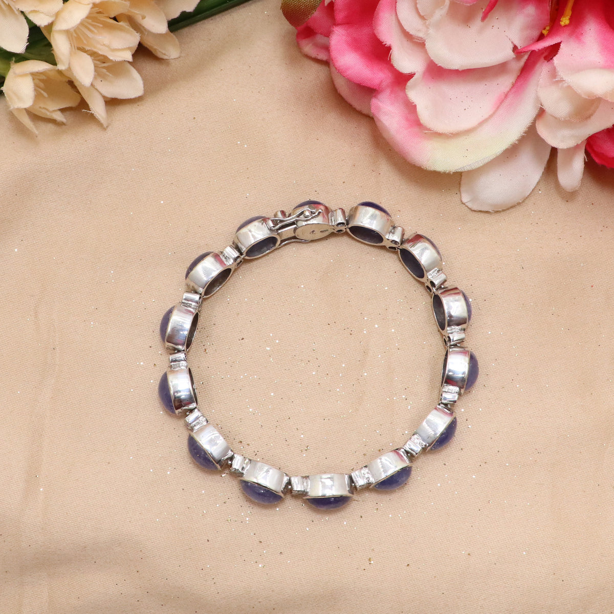 Exquisite Tanzanite & CZ Tennis Bracelet