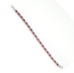 Regal Ruby & CZ Sterling Silver Bracelet