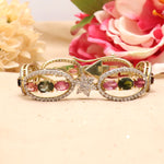 Multicolor Tourmaline & CZ Bracelet