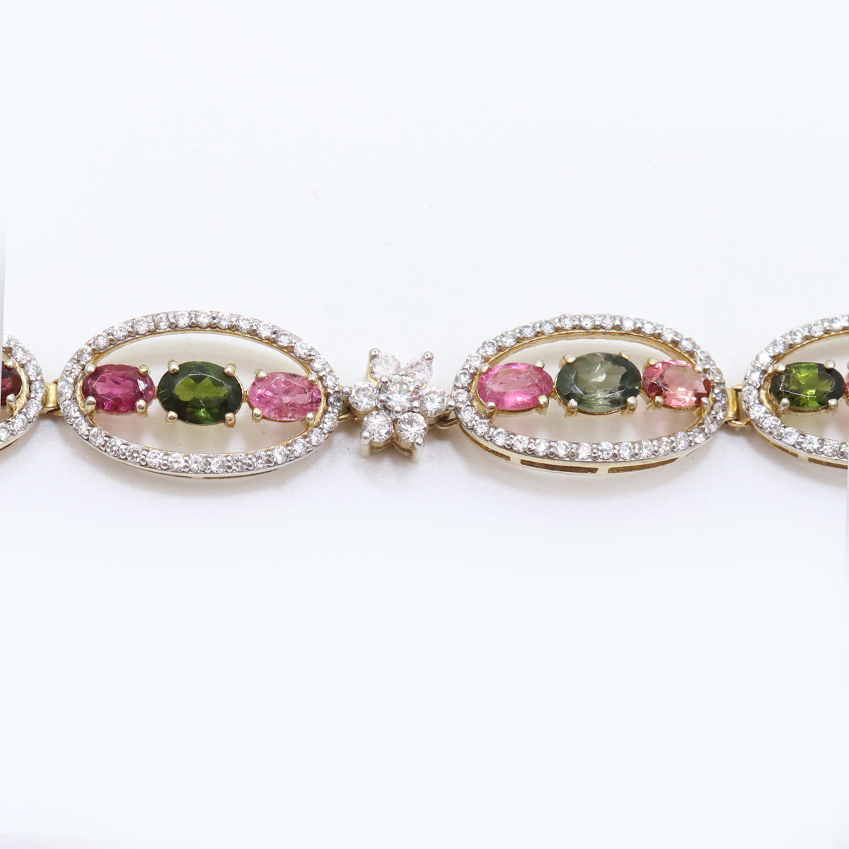 Multicolor Tourmaline & CZ Bracelet