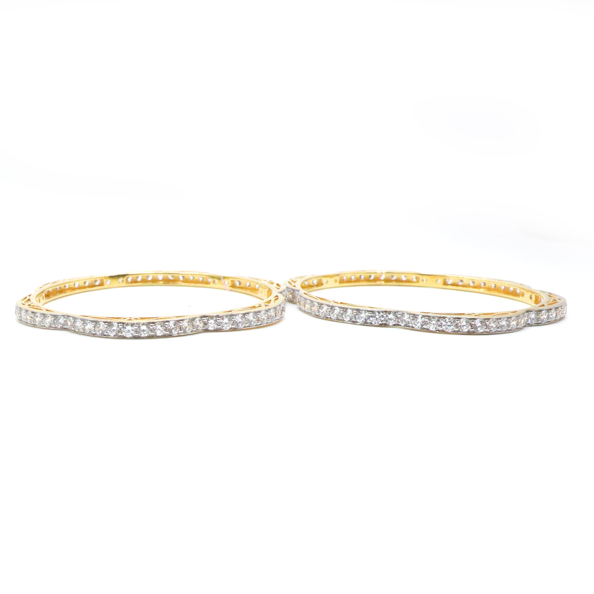 Sparkling CZ Sterling Silver Bangle