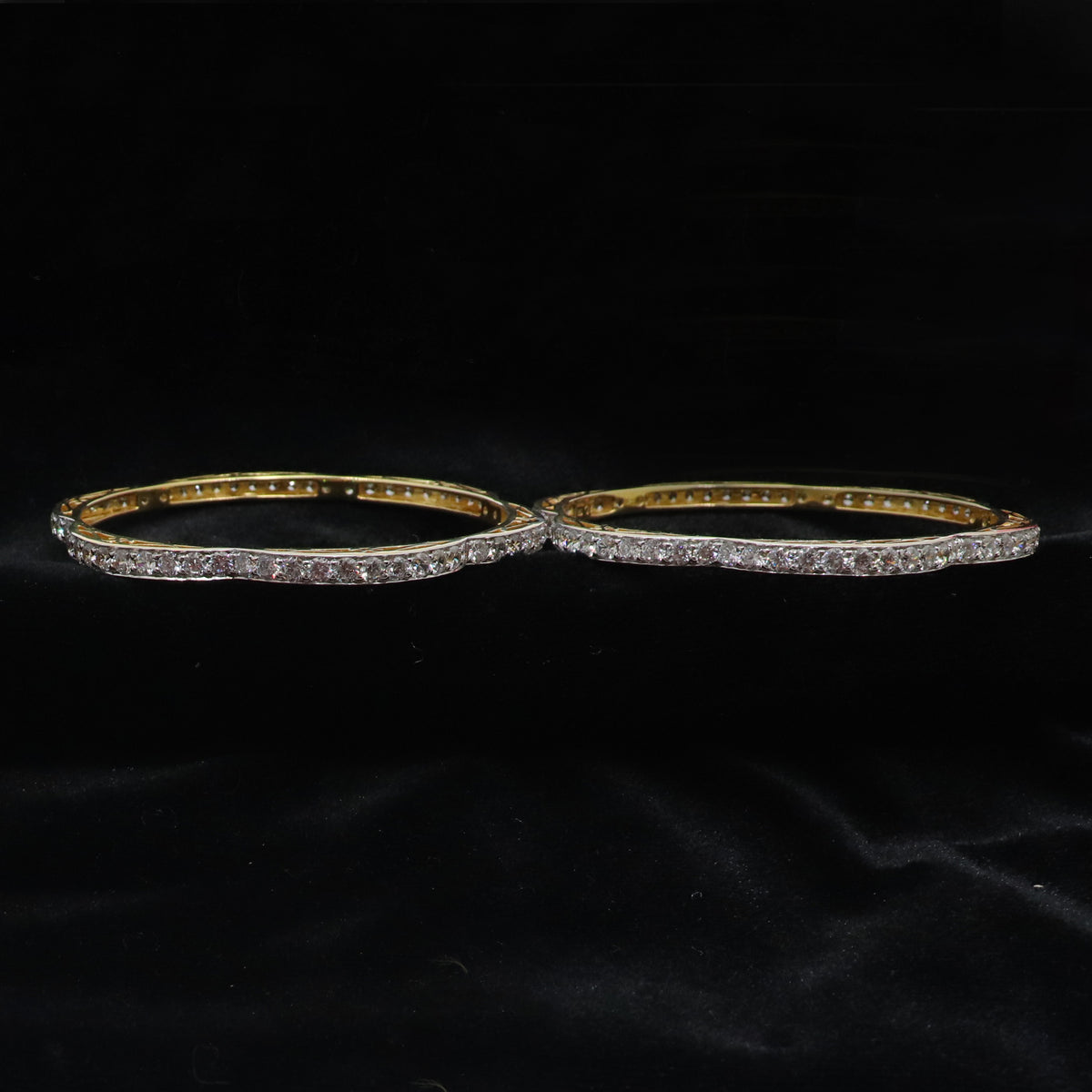 Sparkling CZ Sterling Silver Bangle