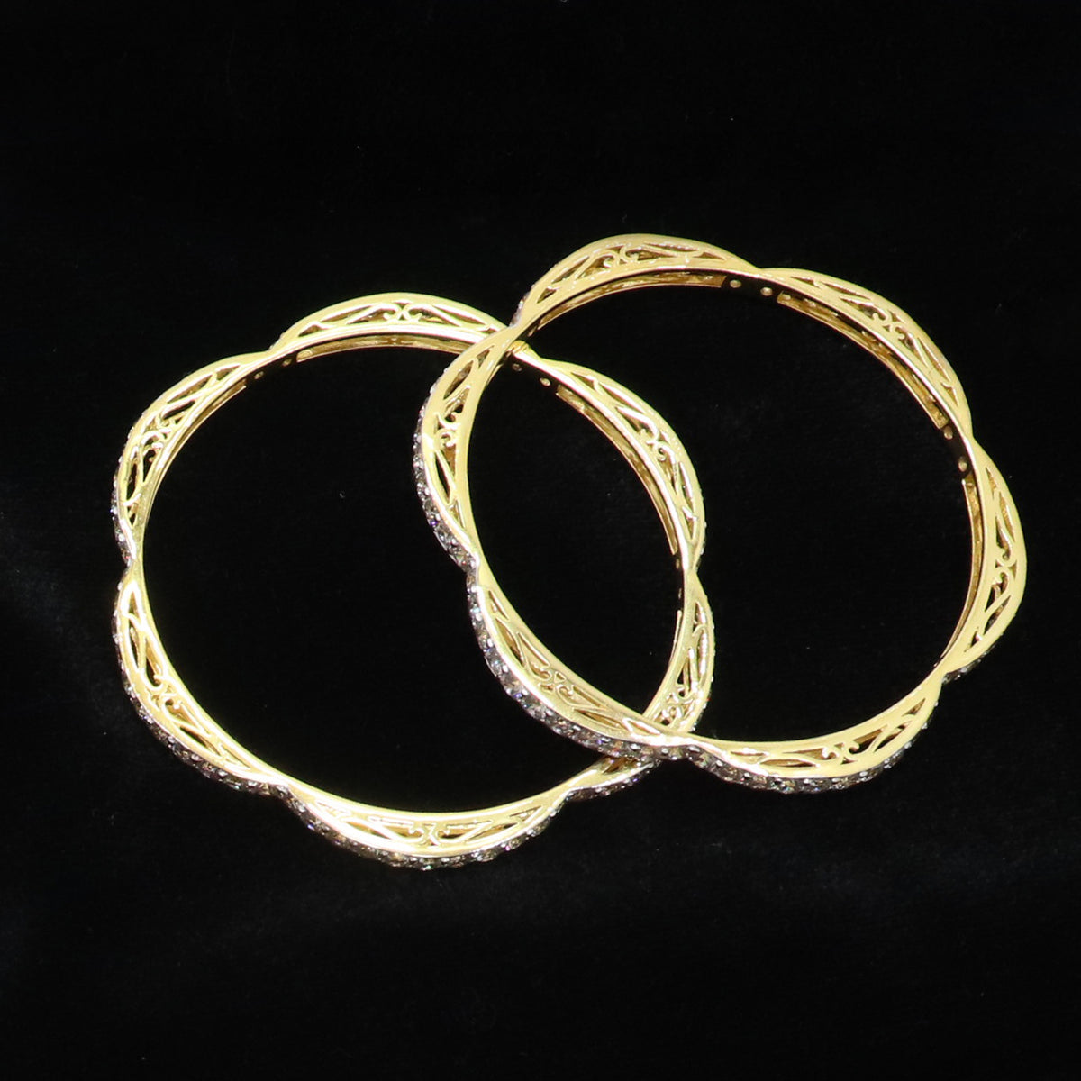 Sparkling CZ Sterling Silver Bangle