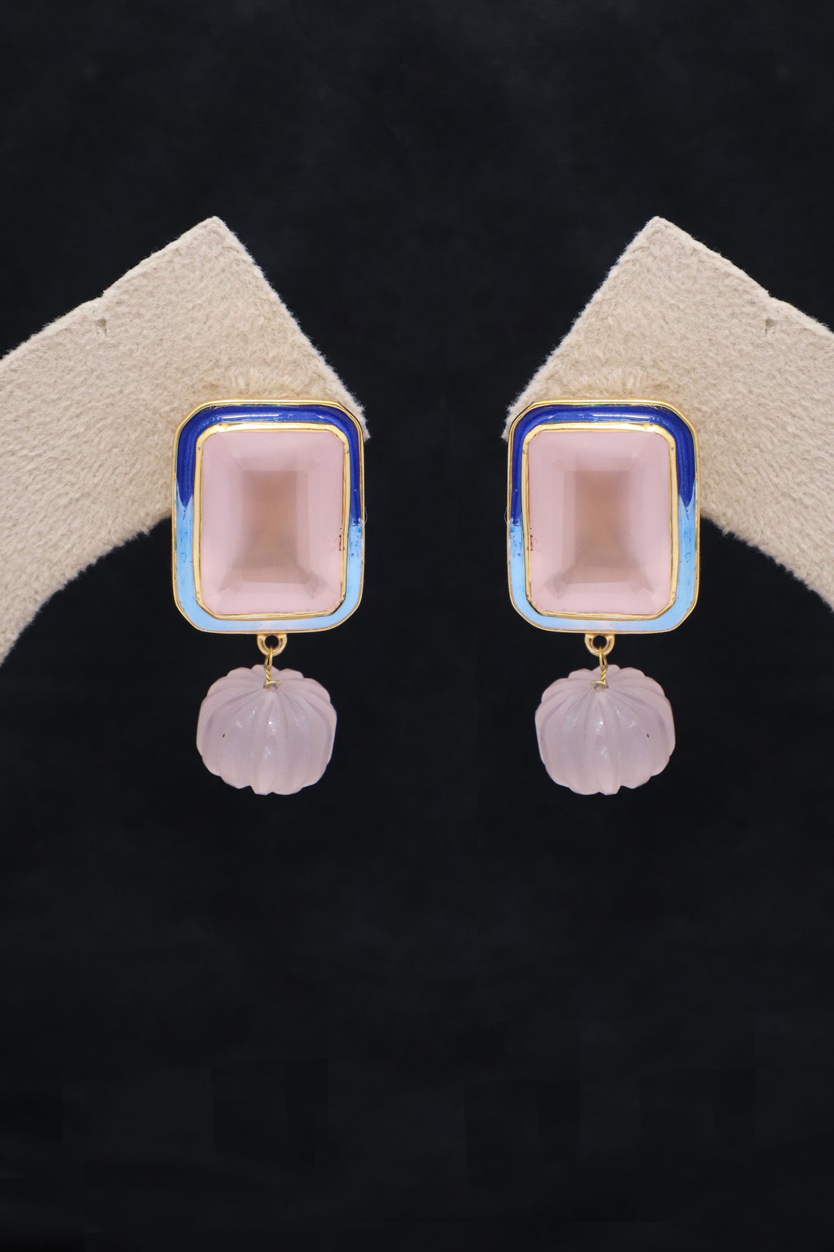Rose Quartz Meena Earrings