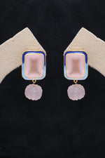 Rose Quartz Meena Earrings